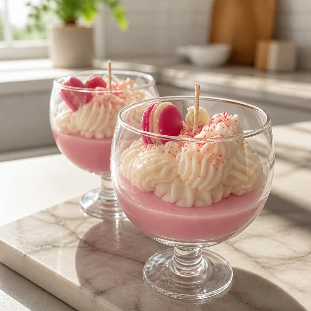 bougie gourmande fraise vanille