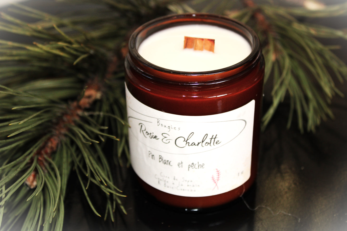 Bougie Pin Blanc & Pêche