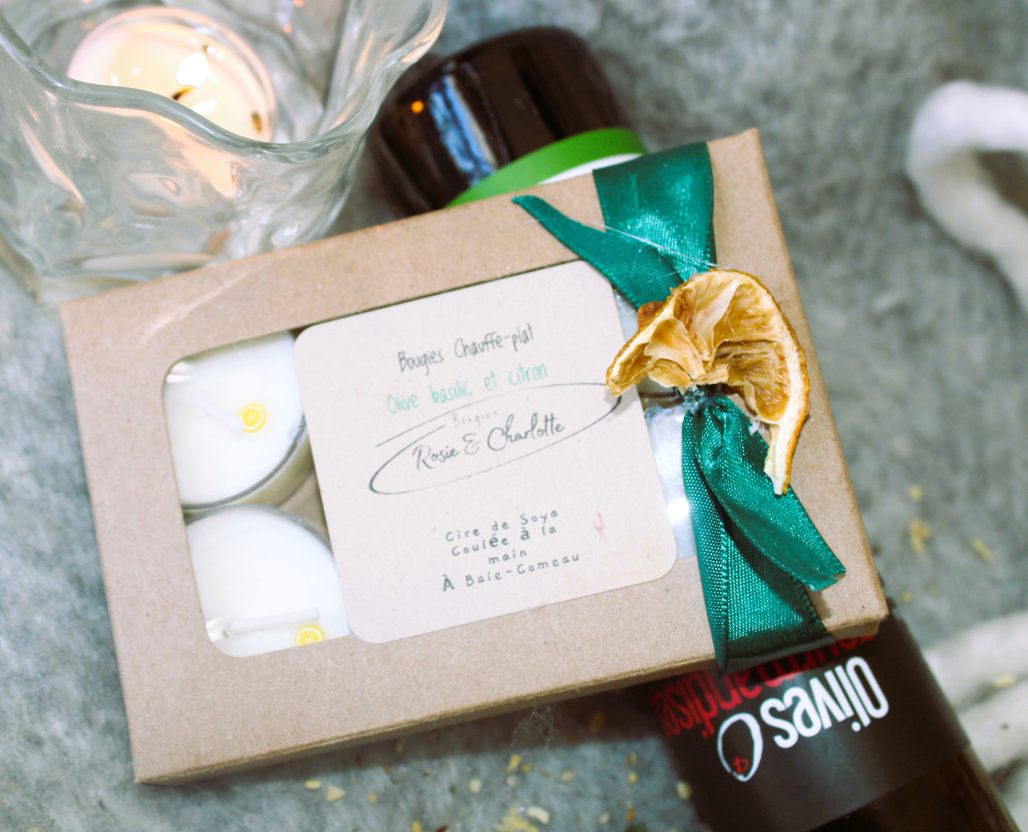 Bougies Chauffe-Plat Olive, Basilic & Citron