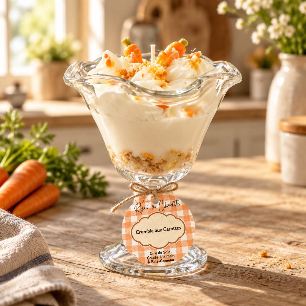 Bougie crumble aux carottes