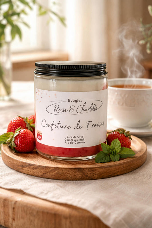 Bougie Confiture de Fraises Hum !!